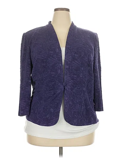 Pre-owned Alex Evenings Blazer Jacket In Purple