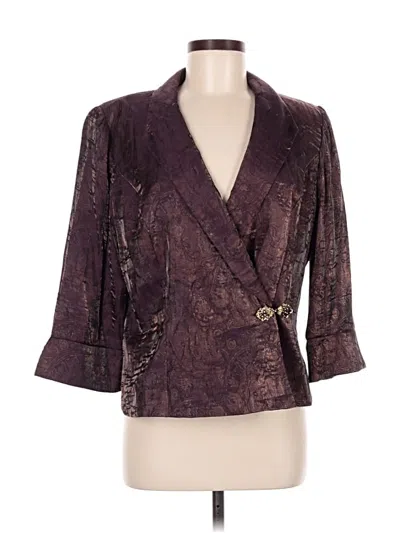 Pre-owned Alex Evenings Blazer Jacket In Purple