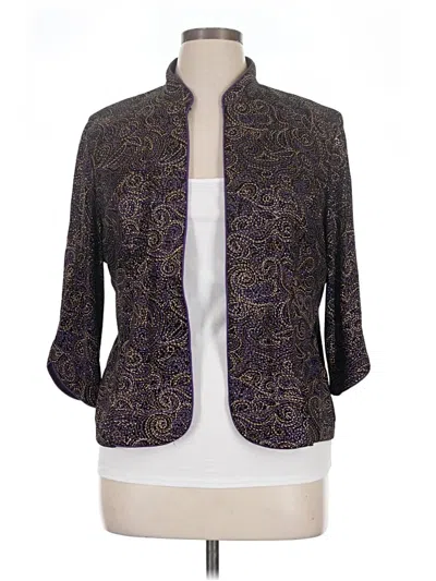 Pre-owned Alex Evenings Blazer Jacket In Purple