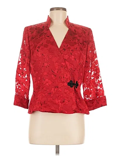 Pre-owned Alex Evenings Blazer Jacket In Red