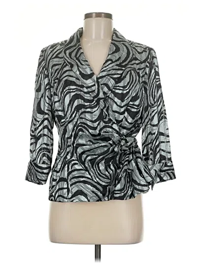 Pre-owned Alex Evenings Blazer Jacket In Silver