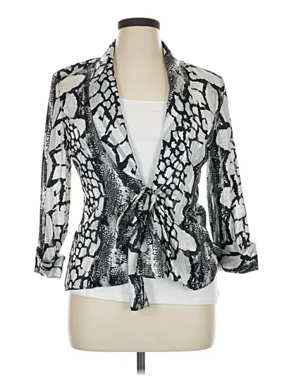 Pre-owned Alex Evenings Blazer Jacket In Silver