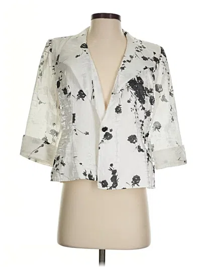 Pre-owned Alex Evenings Blazer Jacket In Silver