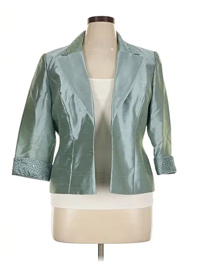 Pre-owned Alex Evenings Blazer Jacket In Teal