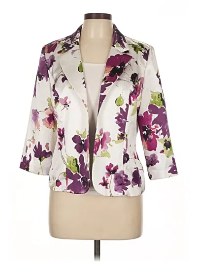 Pre-owned Alex Evenings Blazer Jacket In White