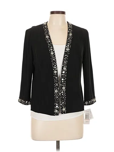 Pre-owned Alex Evenings Cardigan Sweater In Black