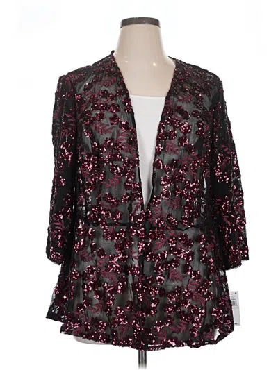 Pre-owned Alex Evenings Cardigan Sweater In Black