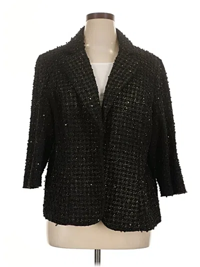 Pre-owned Alex Evenings Cardigan Sweater In Black