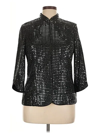 Pre-owned Alex Evenings Cardigan Sweater In Black