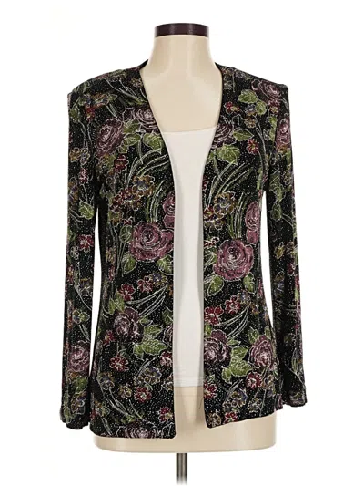 Pre-owned Alex Evenings Cardigan Sweater In Black