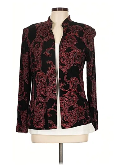Pre-owned Alex Evenings Cardigan Sweater In Burgundy