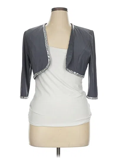 Pre-owned Alex Evenings Cardigan Sweater In Gray