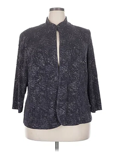 Pre-owned Alex Evenings Cardigan Sweater In Gray