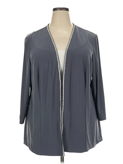 Pre-owned Alex Evenings Cardigan Sweater In Gray