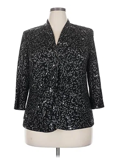 Pre-owned Alex Evenings Cardigan Sweater In Silver