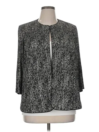 Pre-owned Alex Evenings Cardigan Sweater In Silver