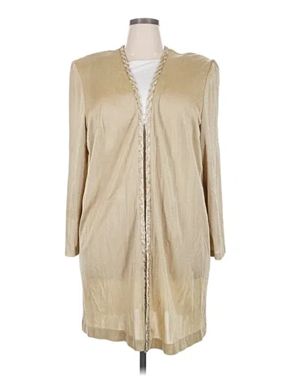 Pre-owned Alex Evenings Cardigan Sweater In Tan