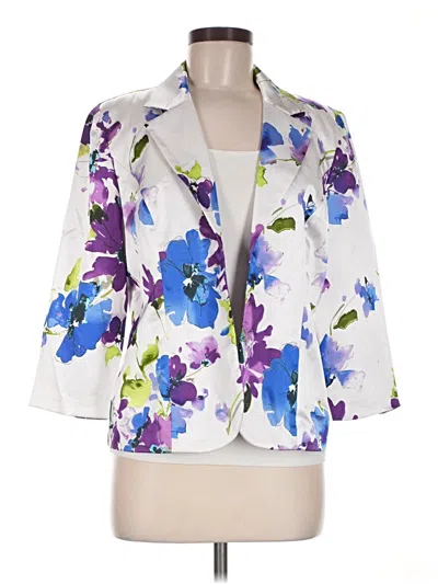 Pre-owned Alex Evenings Cardigan Sweater In White