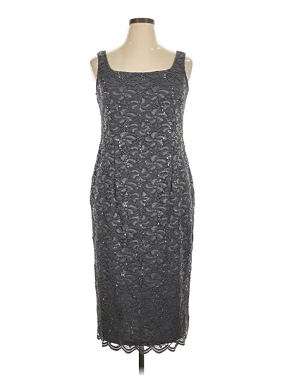 Pre-owned Alex Evenings Casual Dress In Gray