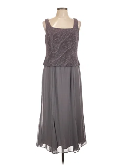 Pre-owned Alex Evenings Casual Dress In Gray