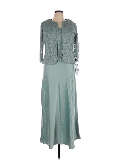 Pre-owned Alex Evenings Casual Dress In Green
