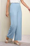 Alex Evenings Chiffon Pants In Hydrangea In Blue