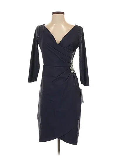 Pre-owned Alex Evenings Cocktail Dress In Black