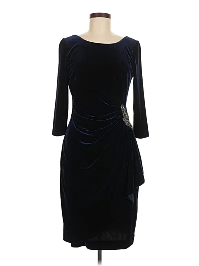 Pre-owned Alex Evenings Cocktail Dress In Black