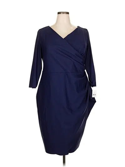 Alex Evenings Cocktail Dress In Blue