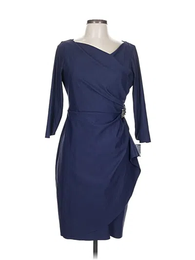 Pre-owned Alex Evenings Cocktail Dress In Blue