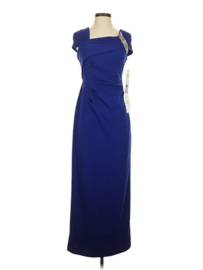 Alex Evenings Cocktail Dress In Blue