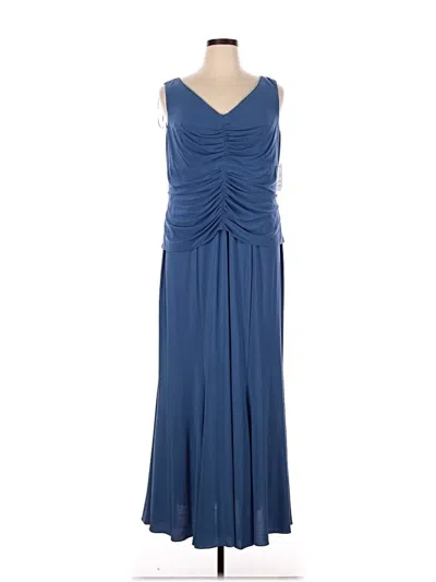 Alex Evenings Cocktail Dress In Blue