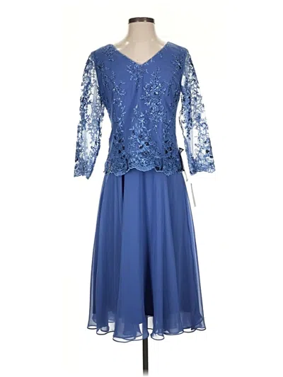 Pre-owned Alex Evenings Cocktail Dress In Blue