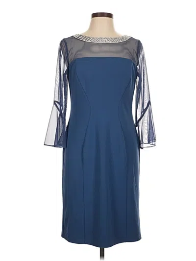 Pre-owned Alex Evenings Cocktail Dress In Blue