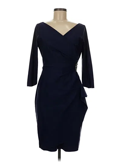 Pre-owned Alex Evenings Cocktail Dress In Blue