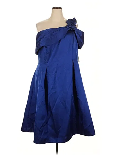 Alex Evenings Cocktail Dress In Blue