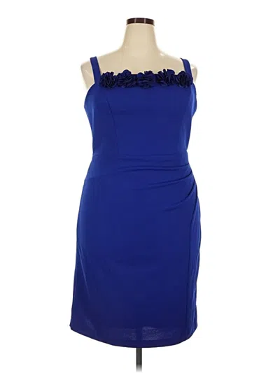Alex Evenings Cocktail Dress In Blue