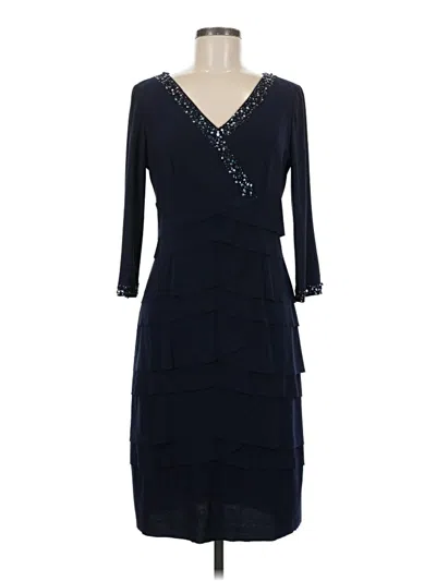 Pre-owned Alex Evenings Cocktail Dress In Blue