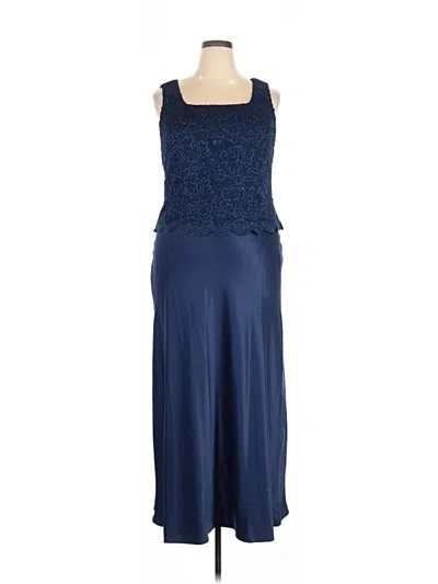 Pre-owned Alex Evenings Cocktail Dress In Blue