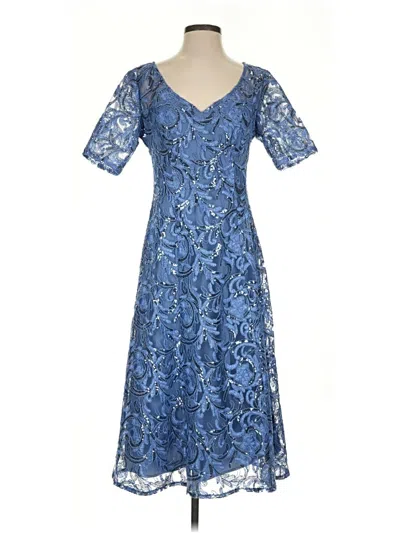Pre-owned Alex Evenings Cocktail Dress In Blue