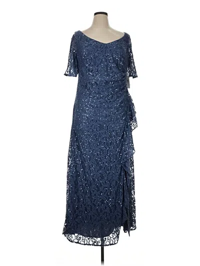 Pre-owned Alex Evenings Cocktail Dress In Blue