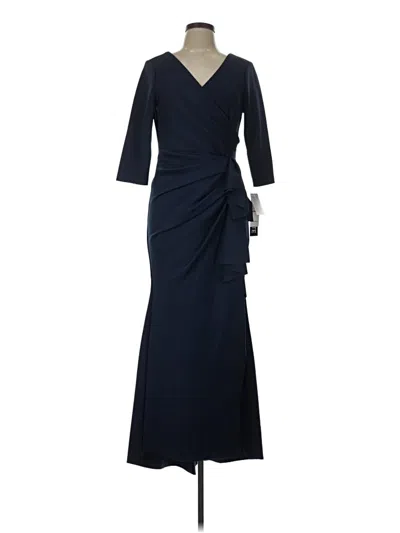 Alex Evenings Cocktail Dress In Blue