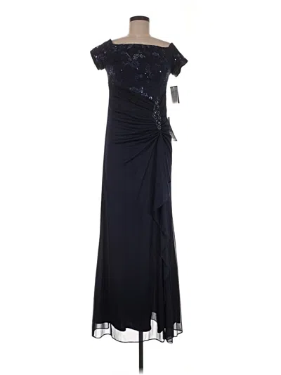 Alex Evenings Cocktail Dress In Blue