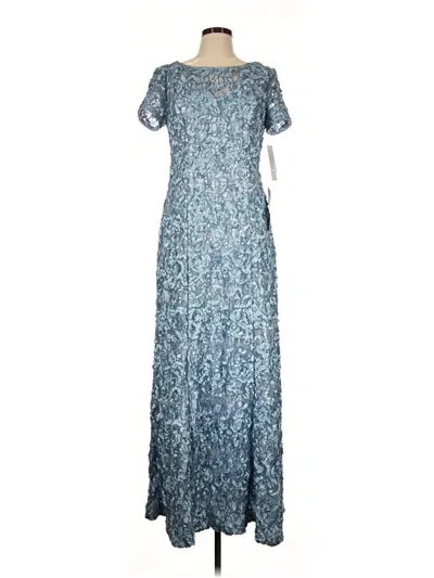 Alex Evenings Cocktail Dress In Blue