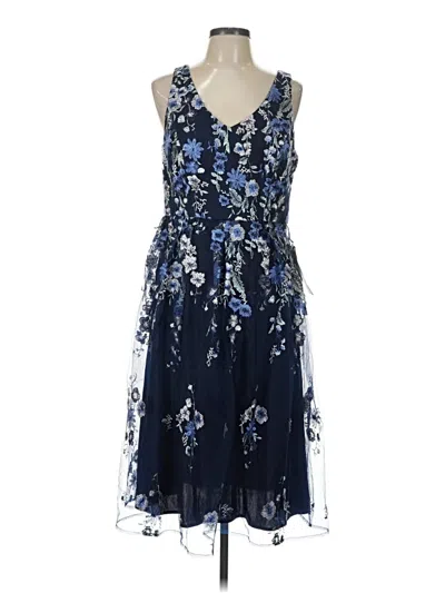 Alex Evenings Cocktail Dress In Blue