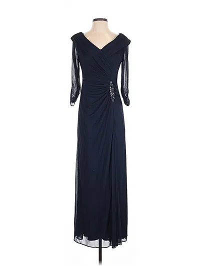Pre-owned Alex Evenings Cocktail Dress In Blue