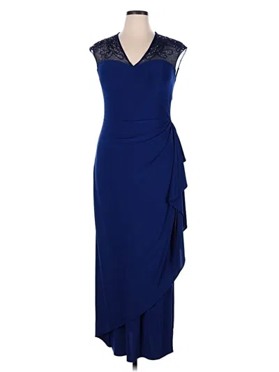 Pre-owned Alex Evenings Cocktail Dress In Blue