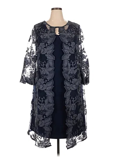 Pre-owned Alex Evenings Cocktail Dress In Blue