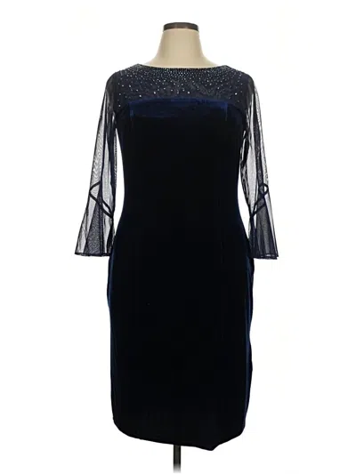 Pre-owned Alex Evenings Cocktail Dress In Blue