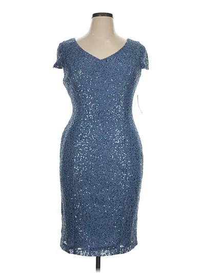 Pre-owned Alex Evenings Cocktail Dress In Blue